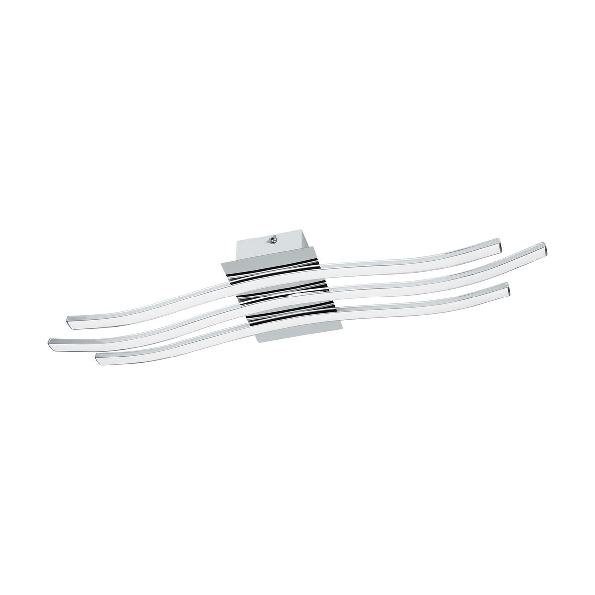 Livette LED Flush Ceiling Light 65cm - Chrome