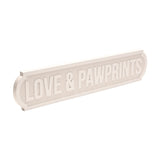 Love & Pawprints Street Sign Plaque 59.3cm - Grey & White