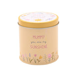 Mummy You Are My Sunshine Tin Scented Candle 8cm x 8cm - Yellow