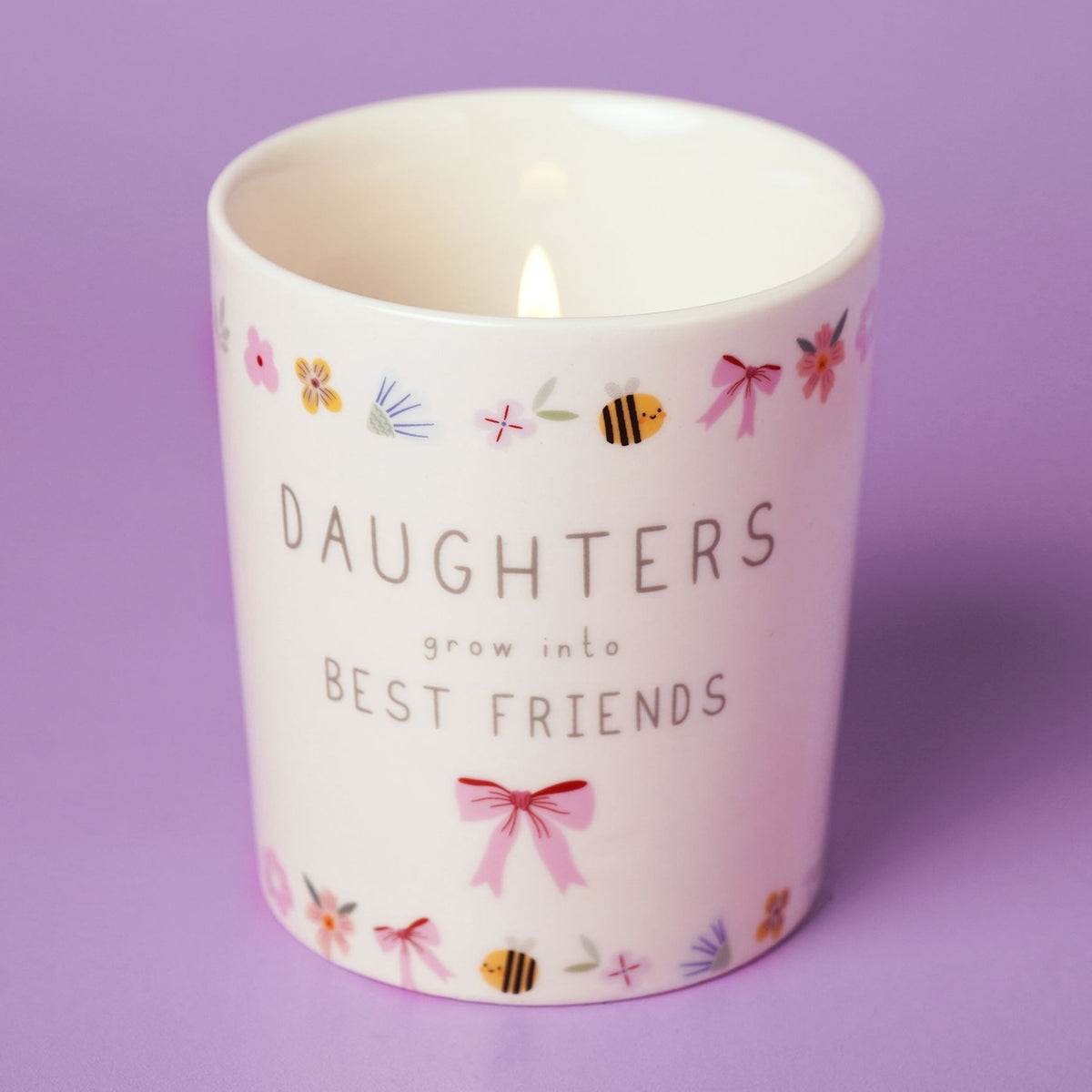Floral Daughter Ceramic Scented Candle 190g - Off White