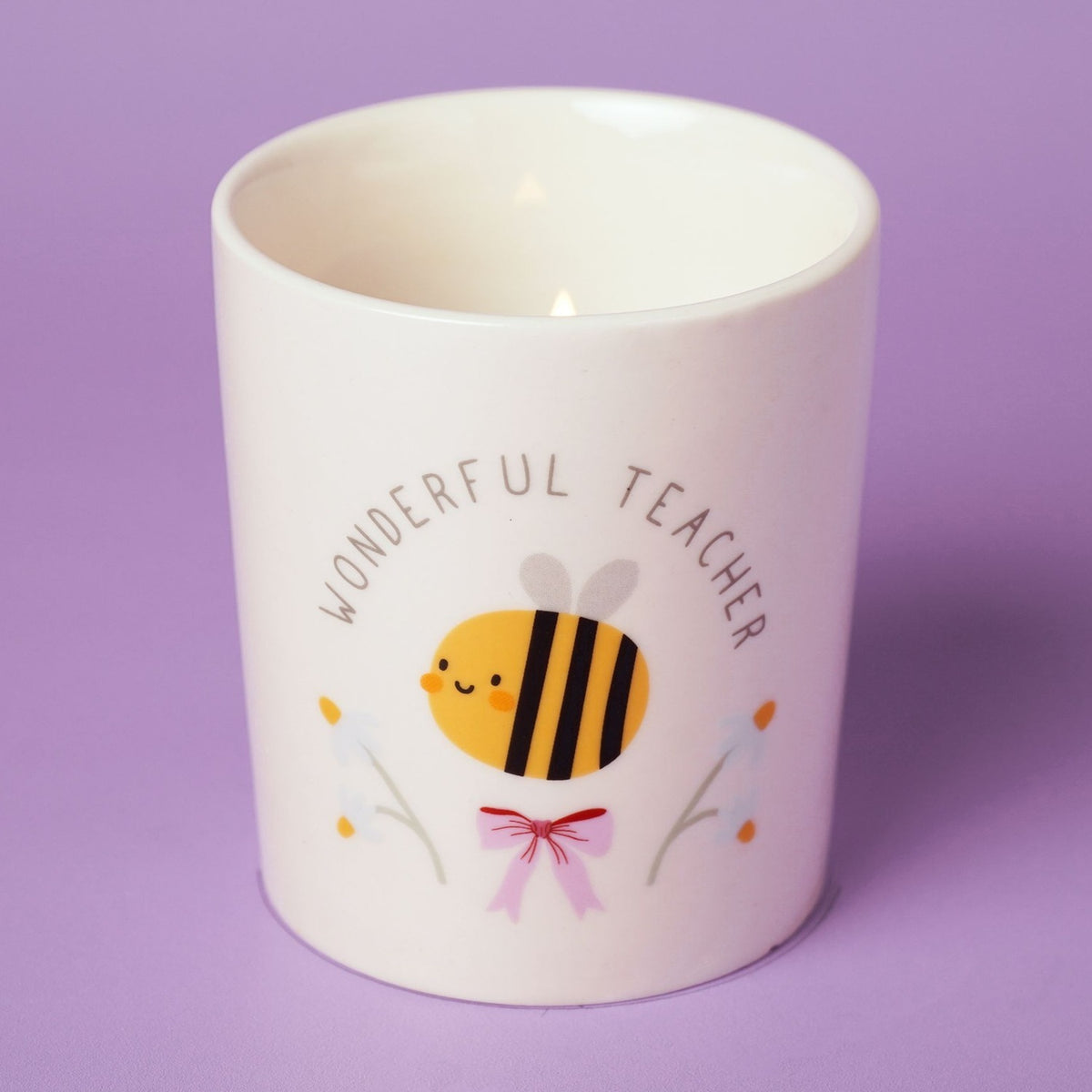 Wonderful Teacher Ceramic Scented Candle 190g - Off White