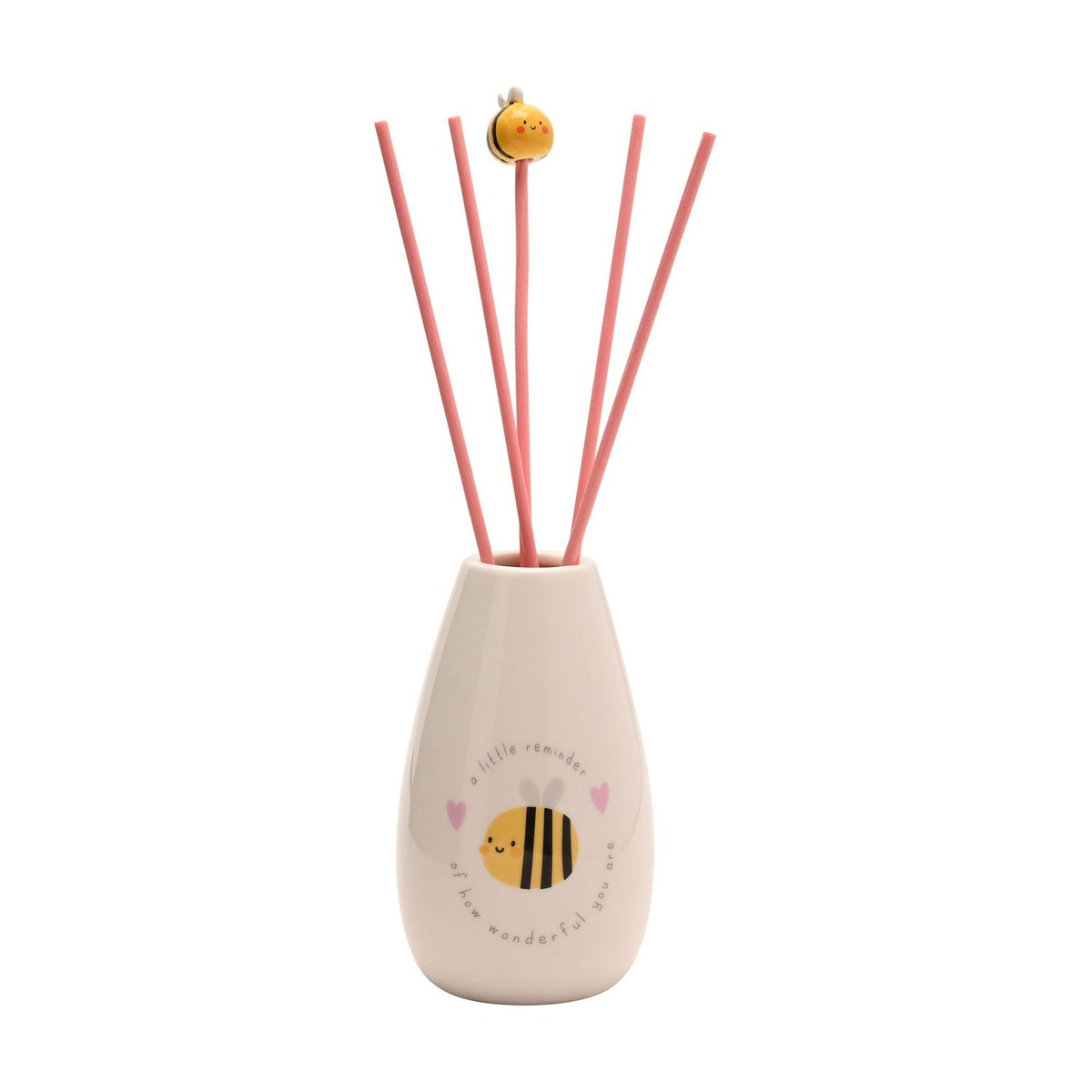 A Little Reminder Bee Ceramic Reed Diffuser - White