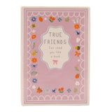True Friends Floral Border Stoneware Book Vase 14.2cm - Pink