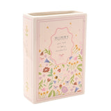 Mummy Wildflower and Bee Book Stoneware Vase 13.9cm - Peach