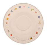 Teacher Stoneware Cup & Saucer 300ml - Off White & Blue