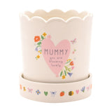 Mummy You Are Blooming Lovely Stoneware Planter - Off White