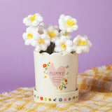 Mummy You Are Blooming Lovely Stoneware Planter - Off White