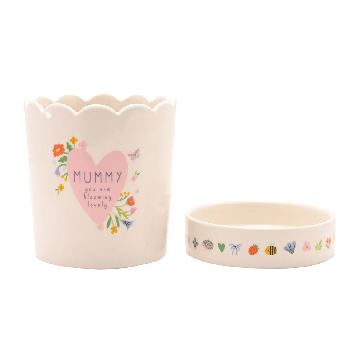 Mummy You Are Blooming Lovely Stoneware Planter - Off White