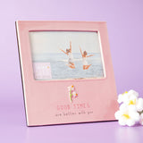 Good Times Freestanding Stoneware Photo Frame 6 x 4in - Pink