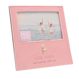 Good Times Freestanding Stoneware Photo Frame 6 x 4in - Pink