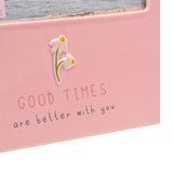 Good Times Freestanding Stoneware Photo Frame 6 x 4in - Pink