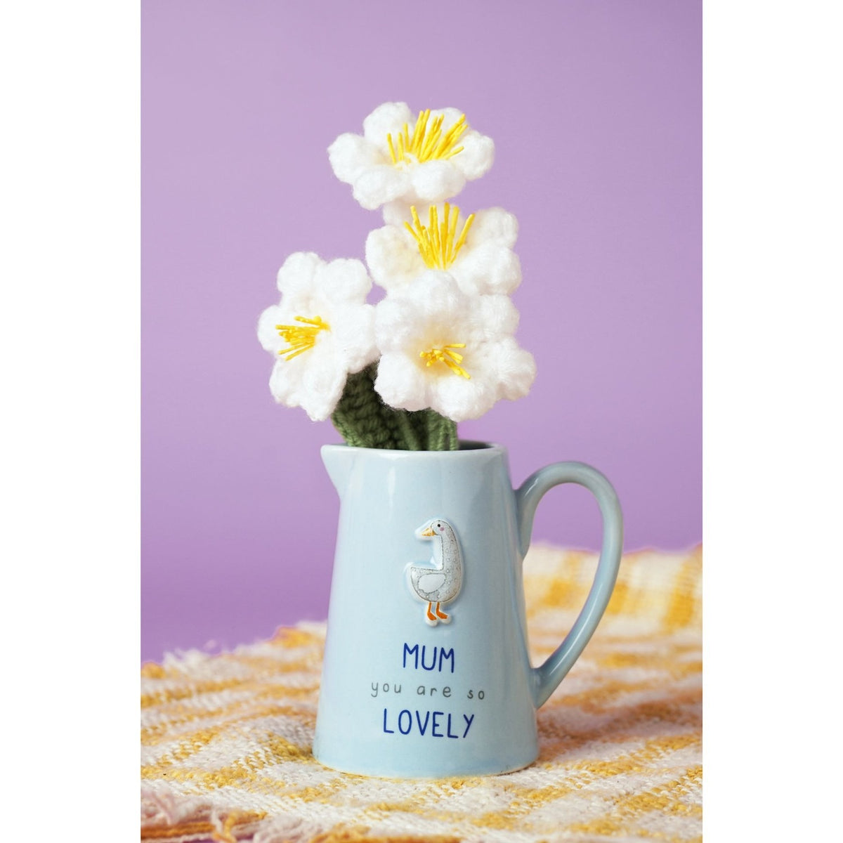 Mum You Are So Lovely Embossed Goose Stoneware Jug - Blue