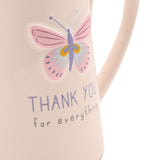 Thank You for Everything Embossed Stoneware Jug - Cream