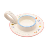Mum Ceramic Tea Light Candle Holder with Handle - Off White