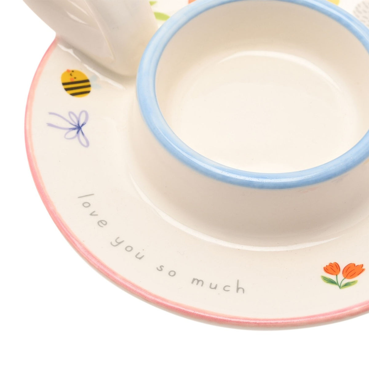 Mum Ceramic Tea Light Candle Holder with Handle - Off White