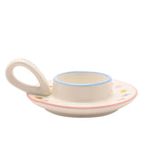 Mum Ceramic Tea Light Candle Holder with Handle - Off White