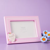 Mummy Heart Freestanding Wooden Photo Frame 6 x 4in - Pink