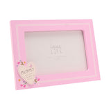 Mummy Heart Freestanding Wooden Photo Frame 6 x 4in - Pink