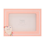 Nan Heart Freestanding Wooden Photo Frame 6 x 4in - Peach