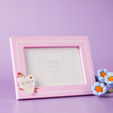 Nanna Floral Heart Wooden Photo Frame with Stand - Pink