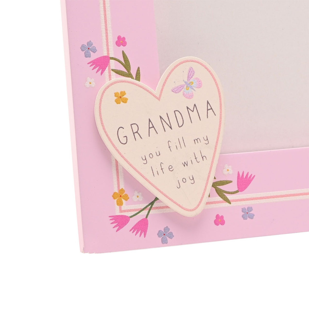 Grandma Heart Freestanding Wooden Photo Frame 6 x 4in - Pink