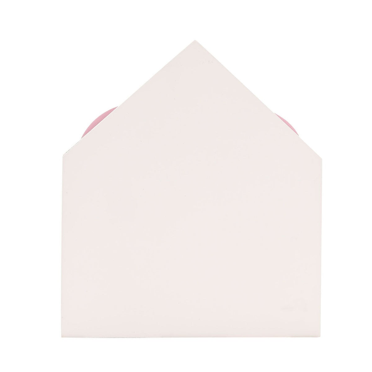 White wooden envelope-shaped plaque for Mum with a pink heart insert peeking out, shown on a plain white background.