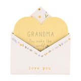 Grandma Envelope Wooden Plaque with Heart Insert - White