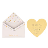 Grandma Envelope Wooden Plaque with Heart Insert - White