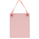 Plain pink rectangular mini wooden plaque with a light brown frame and pink ribbon hanging loop, shown blank-faced against a white background.