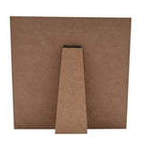 Rear view of the By the Sea Square Plaque showing a plain MDF board with a triangular wedge support stand attached, on a white background.