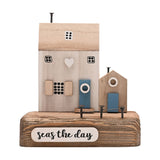Seas the Day Driftwood House Ornament 11.9cm - Natural & White