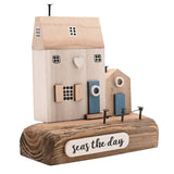 Seas the Day Driftwood House Ornament 11.9cm - Natural & White