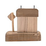 Dreaming of The Sea Wooden House Ornament 12cm - Natural & White