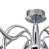 Llamas 9 Light Semi-Flush Ceiling Light - Black