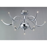 Llamas 9 Light Semi-Flush Ceiling Light - Black