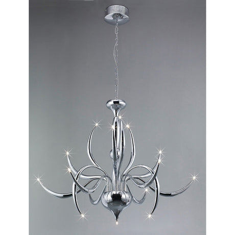 Llamas 96cm 15 Light Chandelier - Polished Chrome