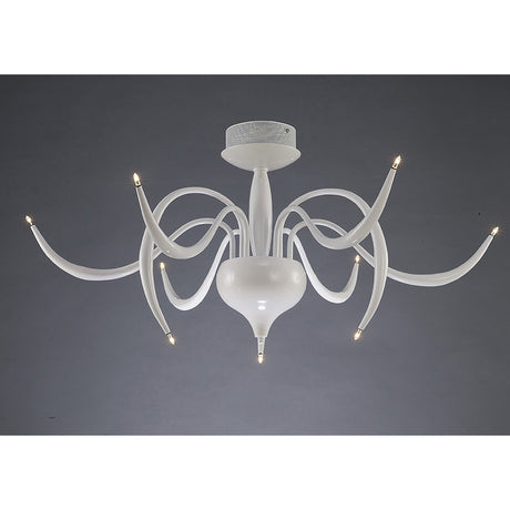 Llamas 9 Light Semi-Flush Ceiling Light - White