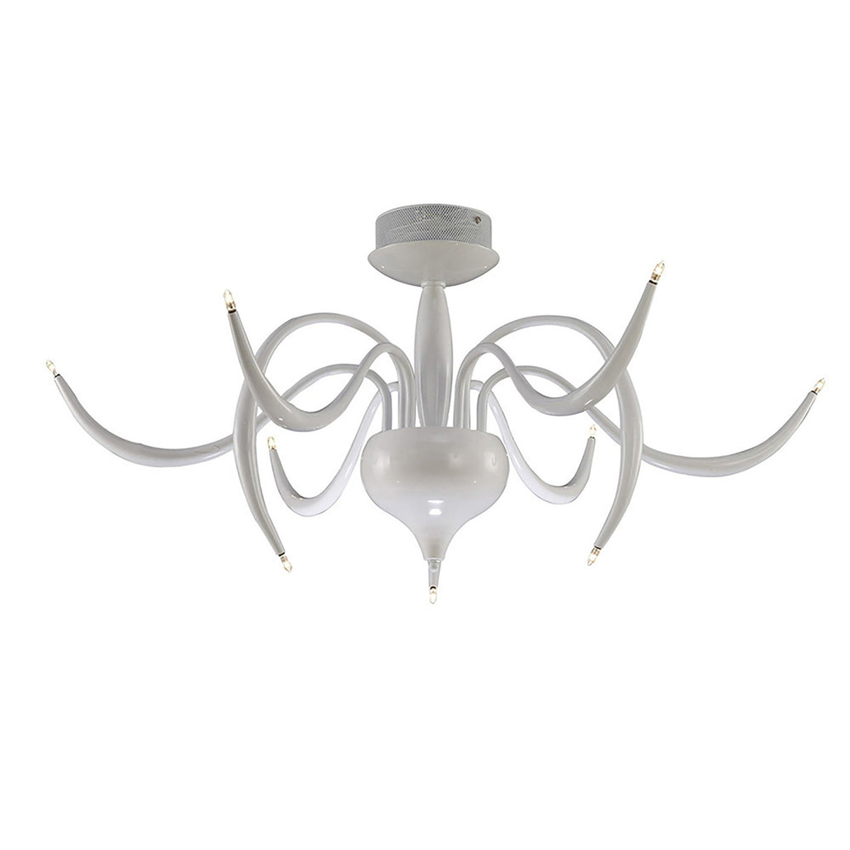 Llamas 9 Light Semi-Flush Ceiling Light - White