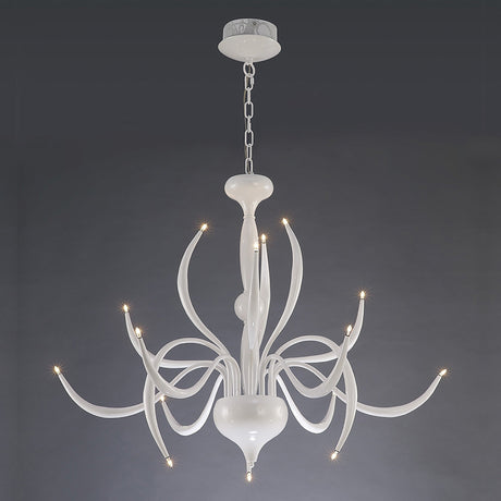 Llamas 96cm 15 Light Chandelier - White