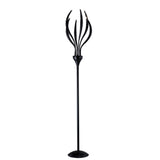 The Llamas 6 Light Floor Lamp - Black features a tall, slender pole and multiple curved arms, creating a striking modern statement piece that delivers bold ambient lighting at the top.