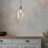 Vellmere Large Pendant - Clear Antique Brass