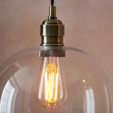 Vellmere Large Pendant - Clear Antique Brass