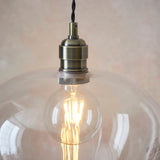 Vellmere Medium Pendant - Clear Antique Brass