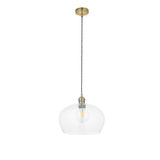 Vellmere Medium Pendant - Clear Antique Brass