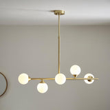 Brammoor Linear Gloss 5 Light Pendant - Satin Brushed Gold