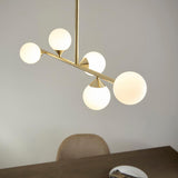 Brammoor Linear Gloss 5 Light Pendant - Satin Brushed Gold