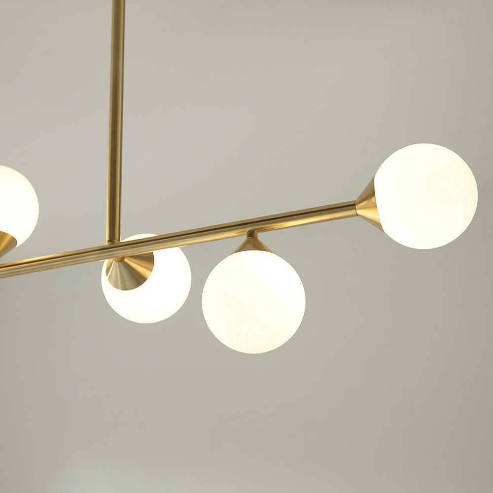 Brammoor Linear Gloss 5 Light Pendant - Satin Brushed Gold