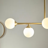 Brammoor Linear Gloss 5 Light Pendant - Satin Brushed Gold