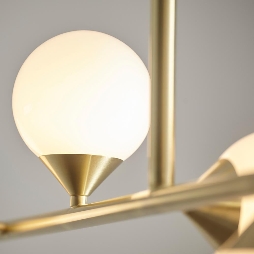 Brammoor Linear Gloss 5 Light Pendant - Satin Brushed Gold