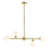 Brammoor Linear Gloss 5 Light Pendant - Satin Brushed Gold